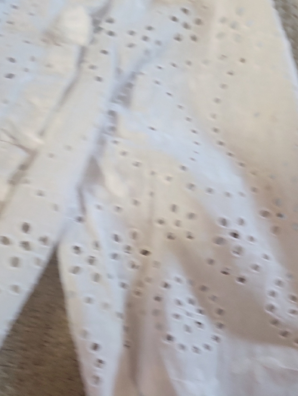 Joie White Eyelet Ruffle-Trim Blouse - Picture 10 of 14